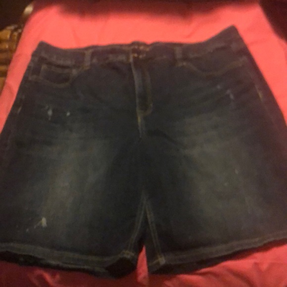 Melissa McCarthy Seven 7 Dark Jean Shorts - Picture 1 of 7